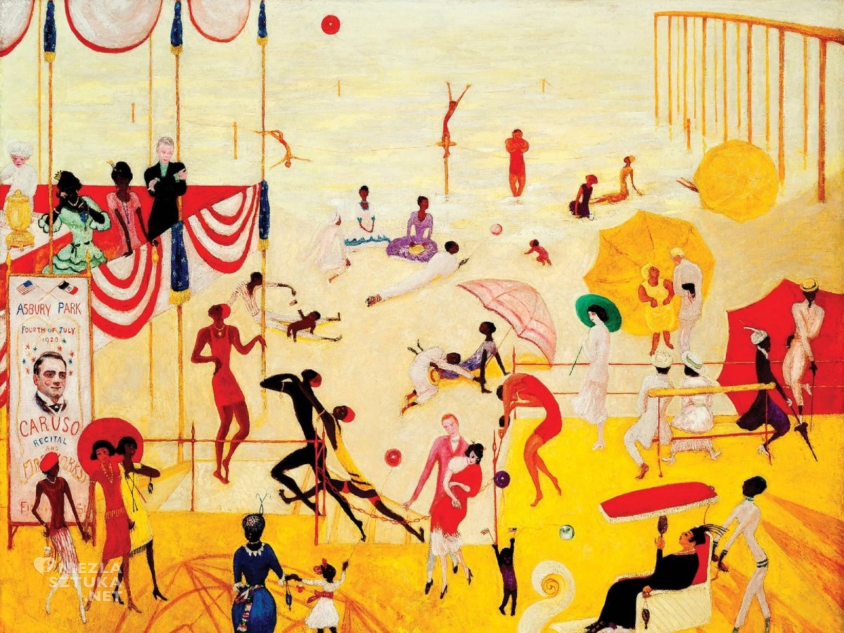Florine Stettheimer, Asbury Park South, sztuka współczesna, Nowy York, olej, płótno, niezła sztuka