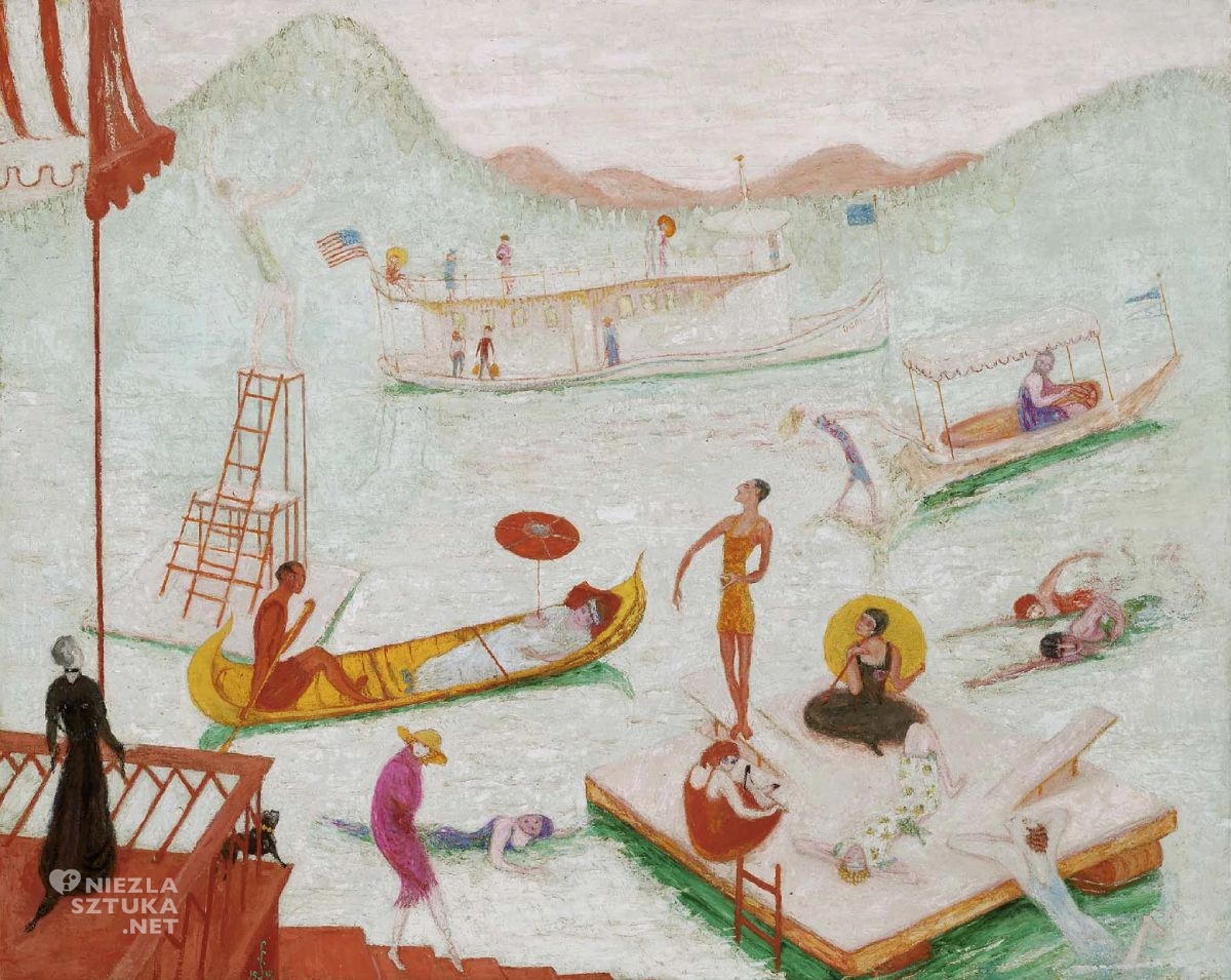 Florine Stettheimer, Lake Placid, Boston, olej, płótno, niezła sztuka