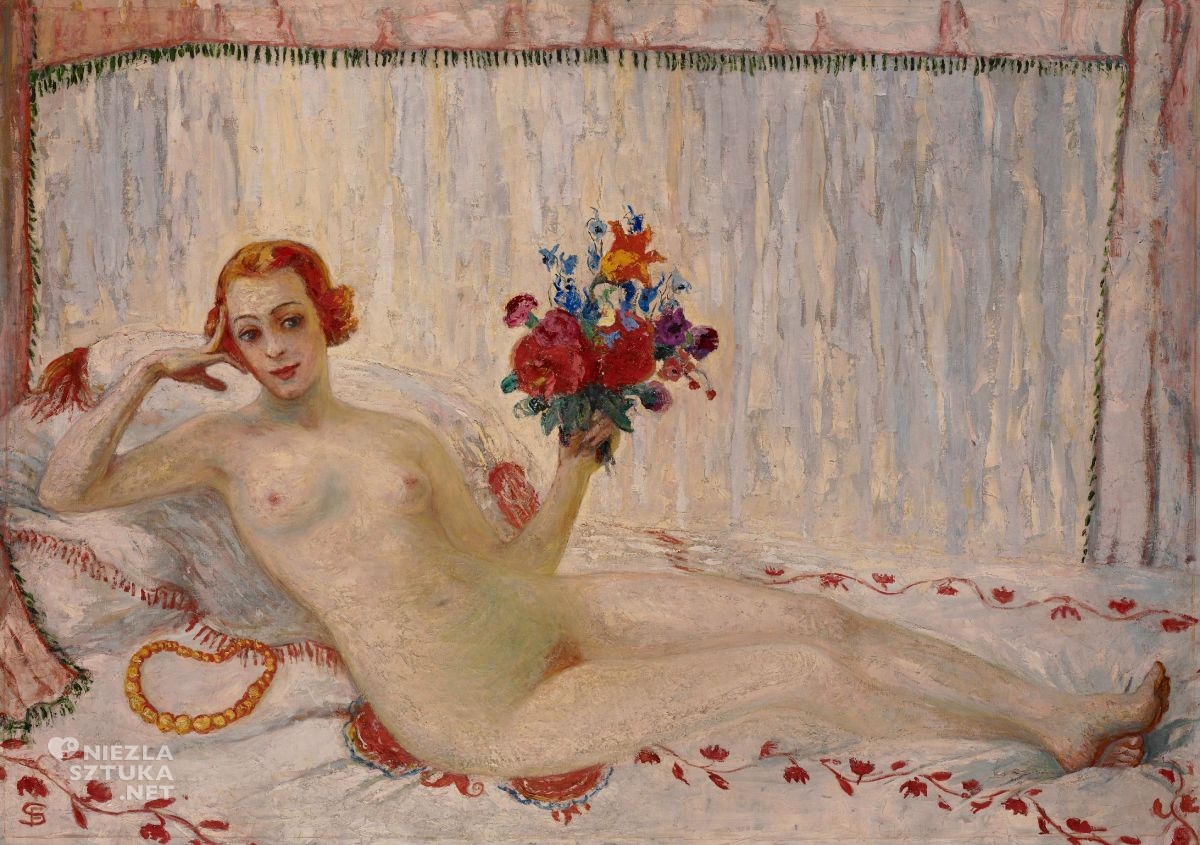 Florine Stettheimer, Nude Self-Portrait, nago, olej, płótno, niezła sztuka
