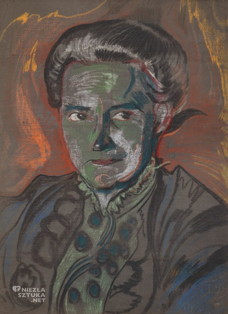 Witkacy, Stanisław Ignacy Witkiewicz, portret matki, Portret Marii z Pietrzkiewiczów Witkiewiczowej, Muzeum Pomorza Środkowego, Słupsk, niezła sztuka