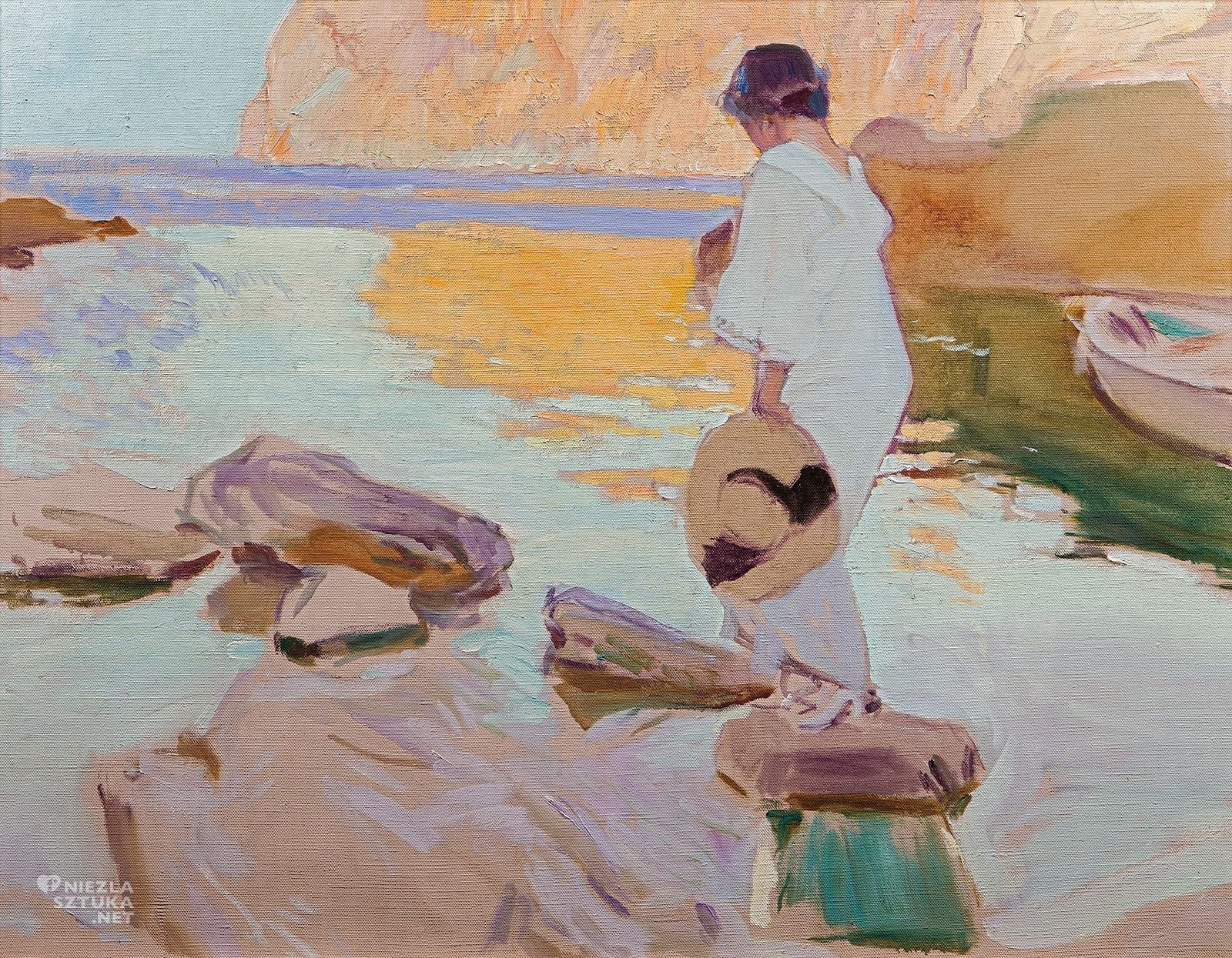Joaquin Sorolla, Clotilde, zatoka świętego Wincentego, Cala San Vicente, Museo Sorolla, Madryt, impresjonizm, niezła sztuka
