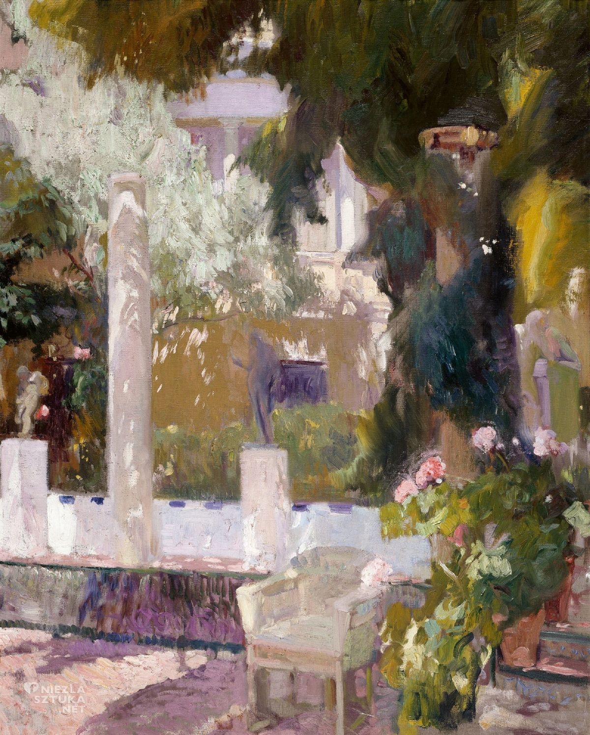Joaquin Sorolla, Ogród domu Sorolli, Museo Sorolla, Madryt, impresjonizm, ogród, niezła sztuka