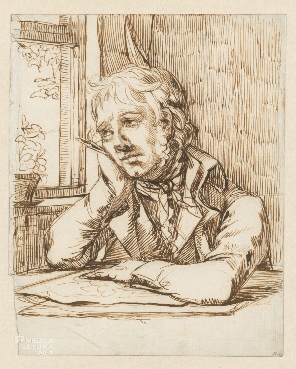 Caspar David Friedrich, Autoportret, sztuka niemiecka, romantyzm, Niezła Sztuka