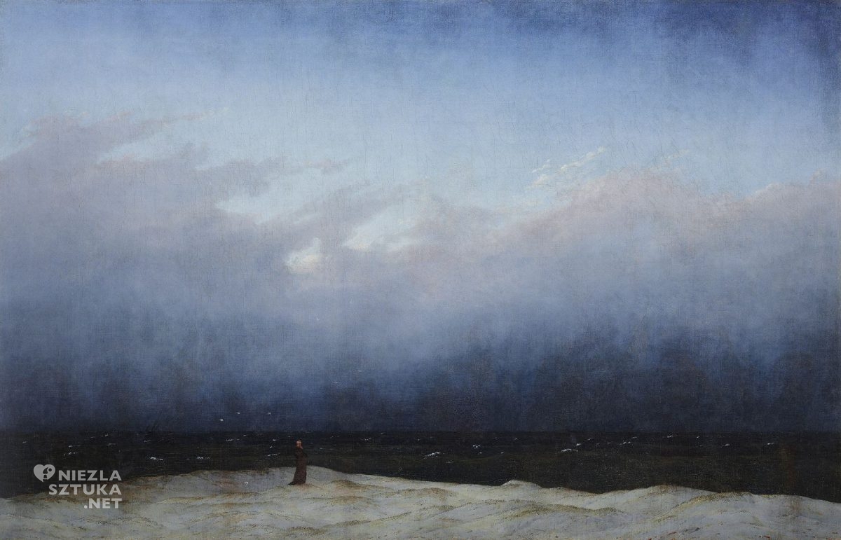 Caspar David Friedrich, Mnich nad morzem, sztuka niemiecka, romantyzm, Niezła Sztuka