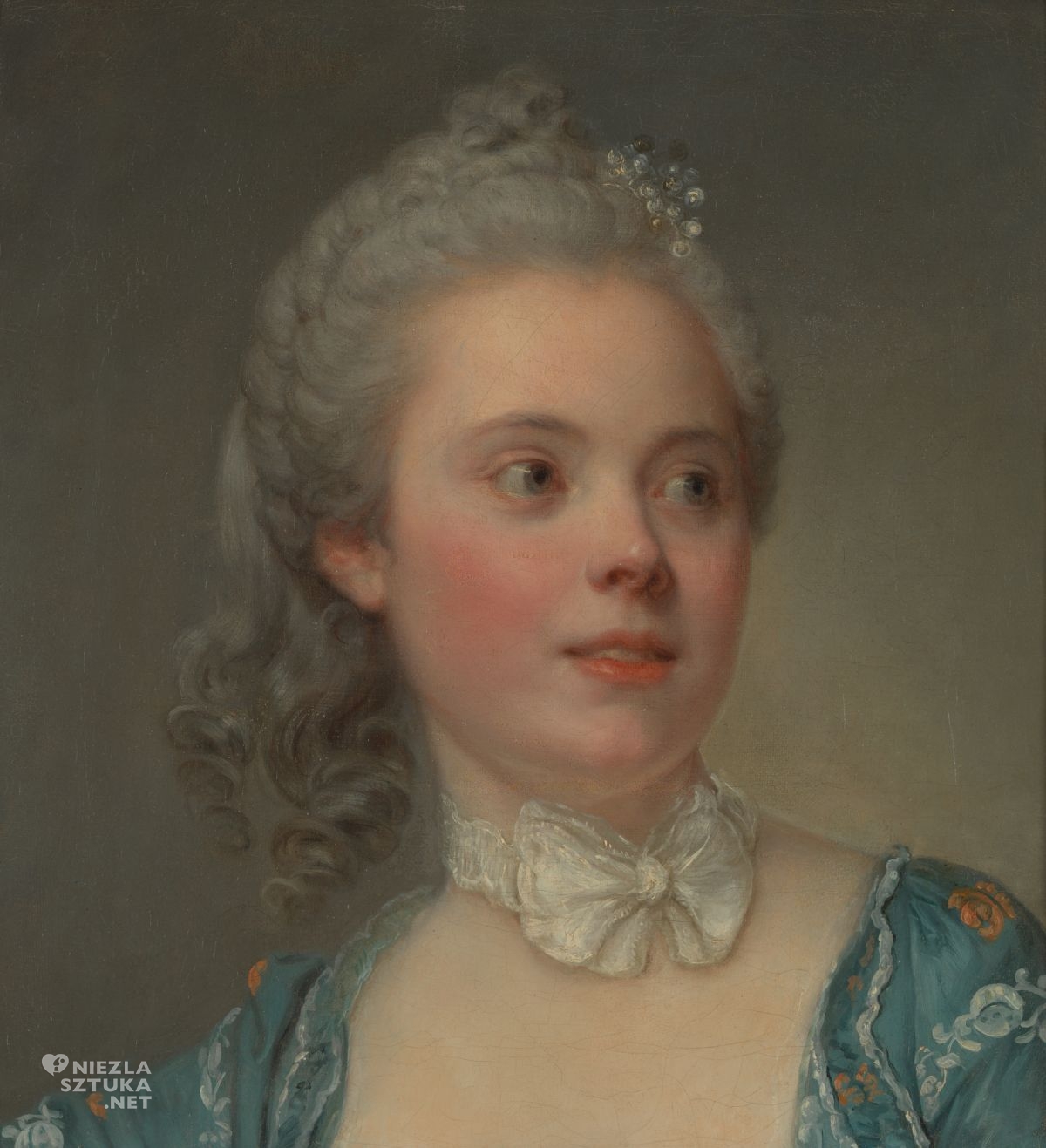 Jean-Baptiste Greuze, Portret młodej kobiety, RISD Museum, Providence, niezła sztuka