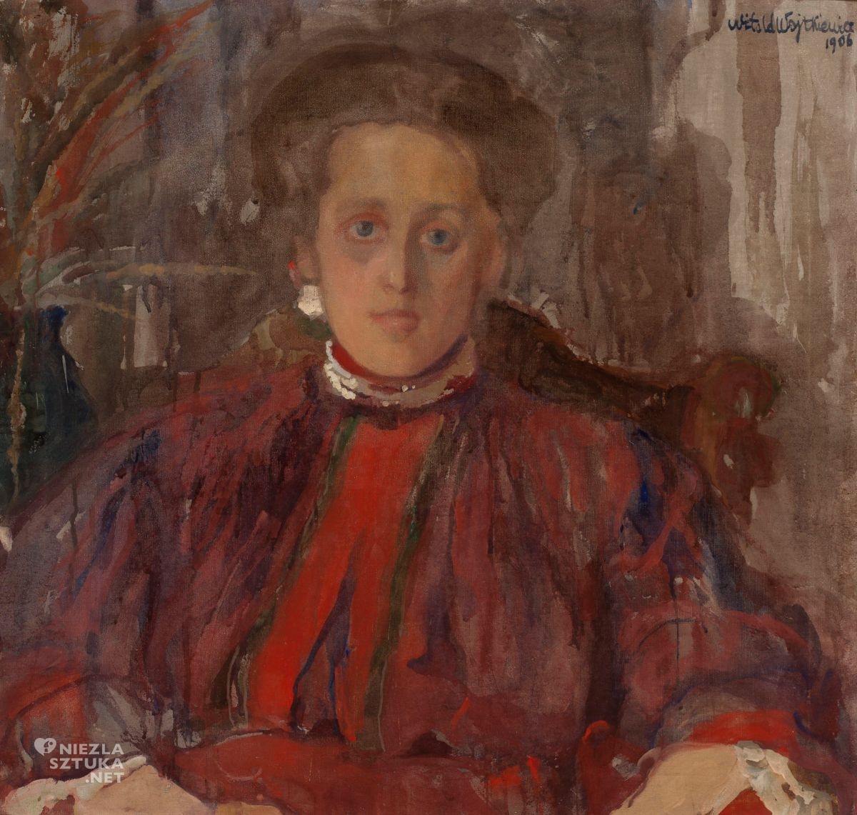 Witold Wojtkiewicz, Portret Elizy z Mühleisenów Pareńskiej, 1906, Muzeum Narodowe w Warszawie, niezła sztuka