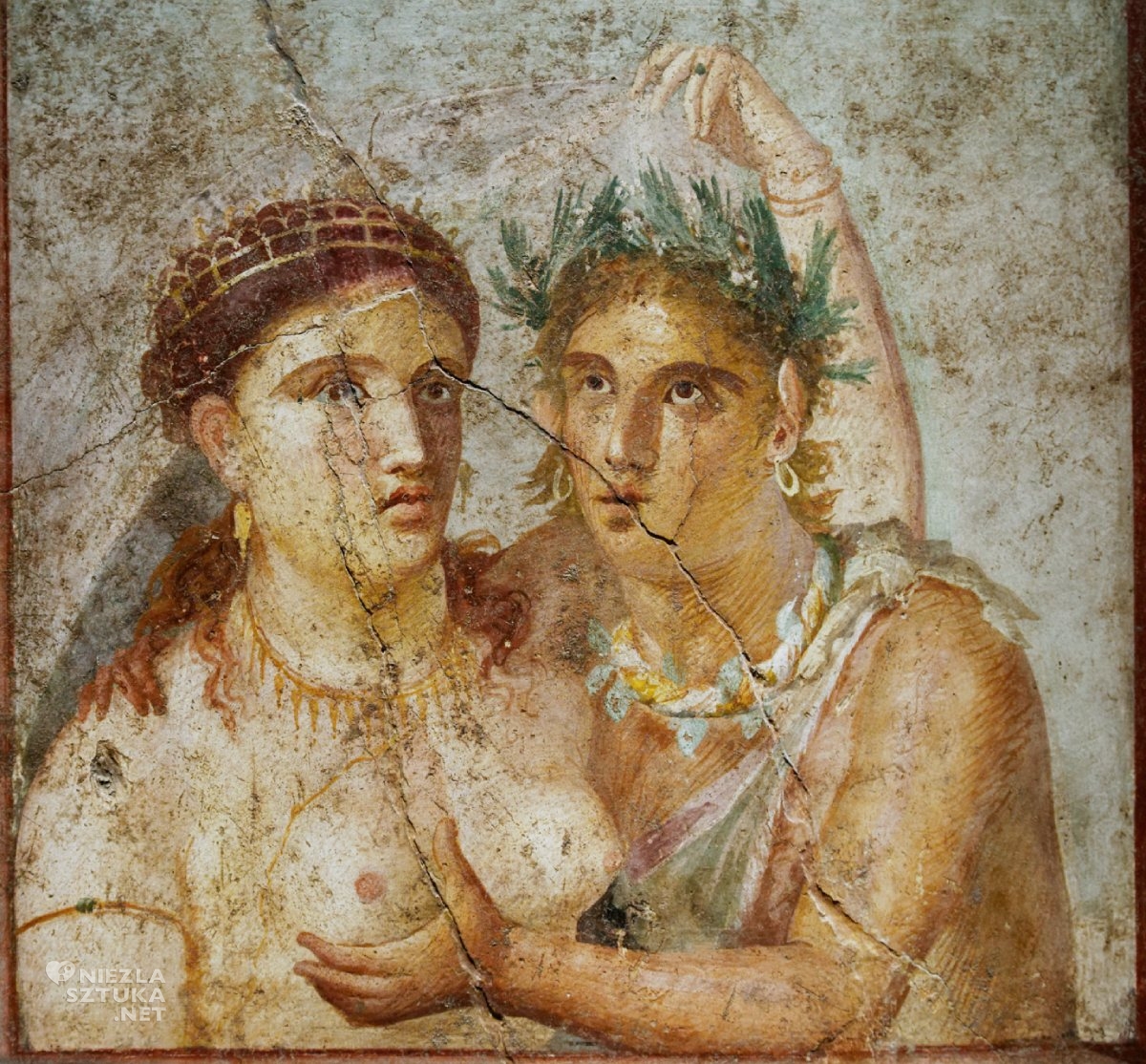 Satyr, Pompeje, Casa di L. Cecilio Giocondo, sekretny gabinet wykopaliska, freski z Pompejów, sztuka starożytna, sztuka erotyczna, lupanar, niezła sztuka