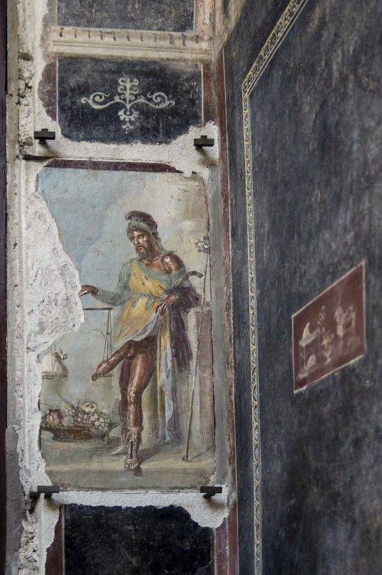 Priap, Casa dei Vettii, Pompeje, wykopaliska, freski z Pompejów, sztuka starożytna, sztuka erotyczna, lupanar, niezła sztuka