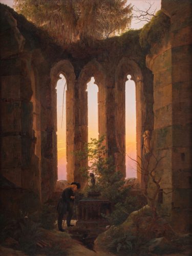 Caspar David Friedrich, grób, grobowiec, Ulrich von Hutten, malarstwo romantyczne, niezła sztuka