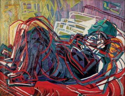 Estera Karp, Postacie leżące na łóżku, sztuka polska, Wersal, Niezła Sztuka