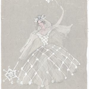 Alicja Halicka, projekt kostiumów, Le Baiser de la Fée, balet, kostiumy, kobiety w sztuce, rysunek, akwarela, niezła sztuka