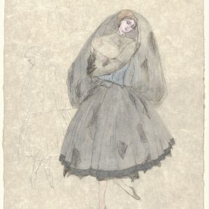 Alicja Halicka, projekt kostiumów, Le Baiser de la Fée, balet, kostiumy, kobiety w sztuce, rysunek, akwarela, niezła sztuka