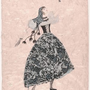 Alicja Halicka, projekt kostiumów, Le Baiser de la Fée, balet, kostiumy, kobiety w sztuce, rysunek, akwarela, niezła sztuka