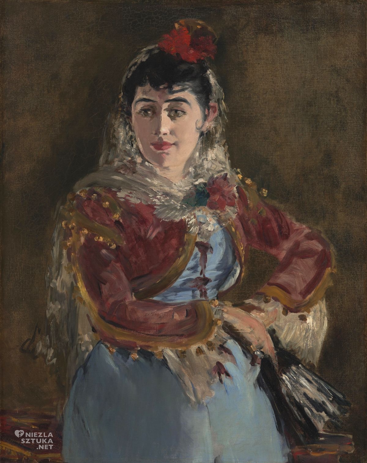 Édouard Manet, Portret Émilie Ambre jako Carmen, portret kobiety, olej, płótno, sztuka francuska, niezła sztuka