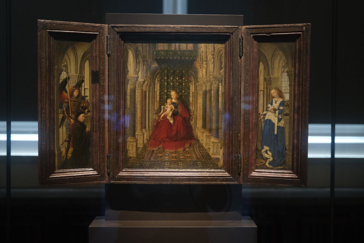 Jan van Eyck, Tryptyk drezdeński, sztuka religijna, drezno, sztuka niemiecka, w galerii, na ścianie, zdjęcie, zdjęcie własne, galeria starych mistrzów, Gemäldegalerie Alte Meister, niezła sztuka
