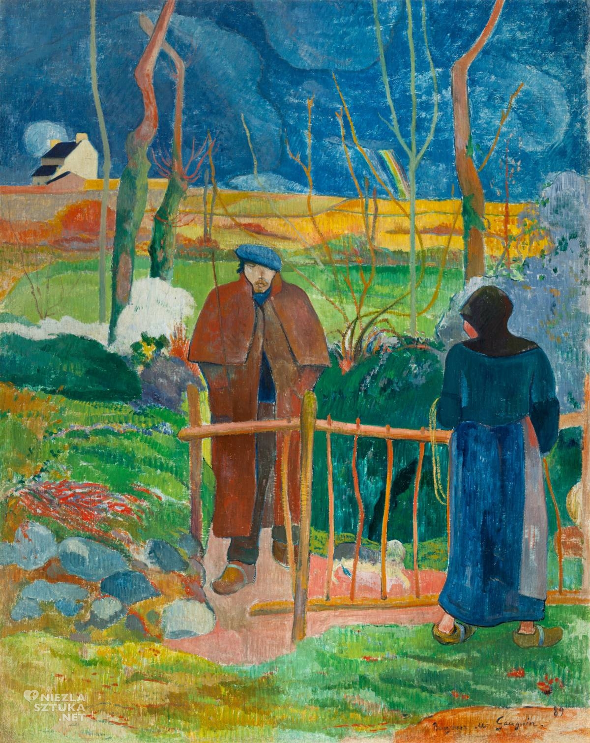 Paul Gauguin, Bonjour, Monsieur Gauguin, sztuka francuska, odniesienie, do innego obrazu, niezła sztuka