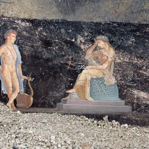 Apollo i Kasadnra, pompeje, fresk, kobiety w sztuce, sztuka starożytna, Niezła Sztuka