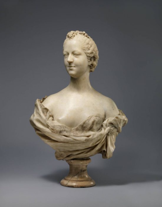 Jean-Baptiste Pigalle, Madame de Pompadour, marmur, rzeźba, popiersie, niezła sztuka