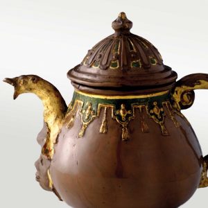 Manufaktura Porcelany w Miśni, imbryk z maszkaronem, porcelana, Niezła Sztuka