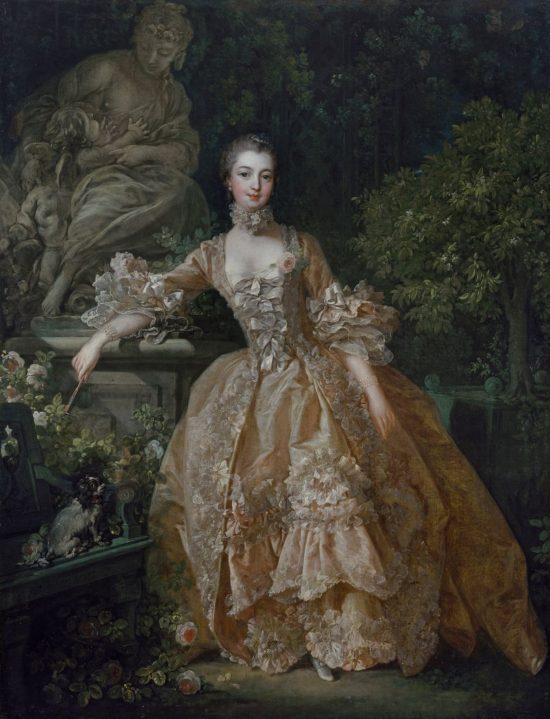 François Boucher, Madame de Pompadour, portret, w ogrodzie, sztuka francuska, portret, kobiety w sztuce