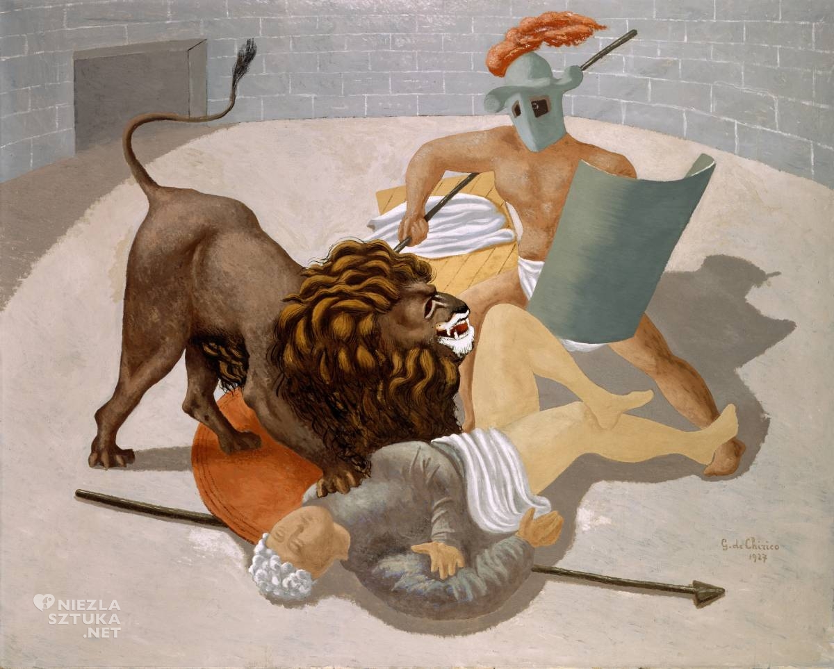 Giorgio de Chirico, Gladiatorzy i lew, Henri Rousseau, sztuka naiwna, niezła sztuka