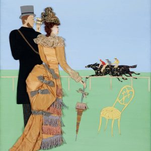 Alicja Halicka, Wyścigi konne, kolaż, Kolekcja Marka Roeflera, Villa la Fleur, niezła sztuka