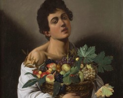 Caravaggio, Chłopiec z koszem owoców, malarstwo włoskie, niezła sztuka