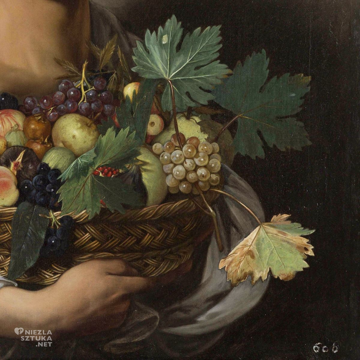 Caravaggio, Chłopiec z koszem owoców, malarstwo włoskie, niezła sztuka