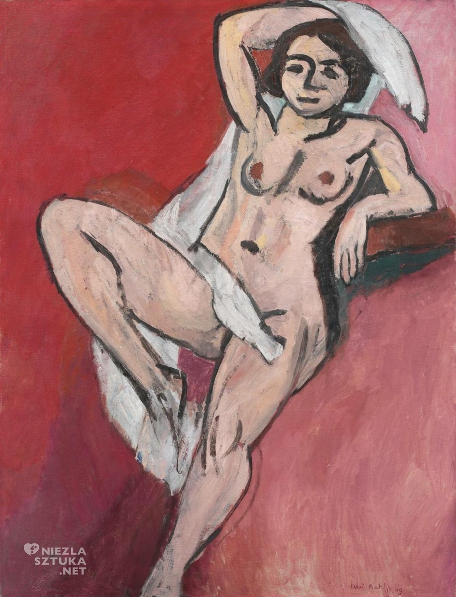Henri Matisse, Akt z białą chustą, fowizm, malarstwo francuskie, Niezła Sztuka