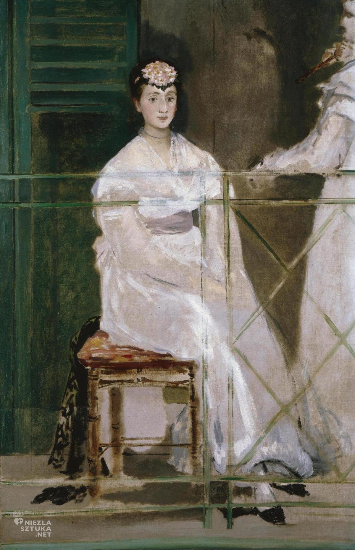 Édouard Manet, Portret Fanny Claus, Balkon, Mademoiselle, Malarstwo, Sztuka Francuska, Niezła Sztuka