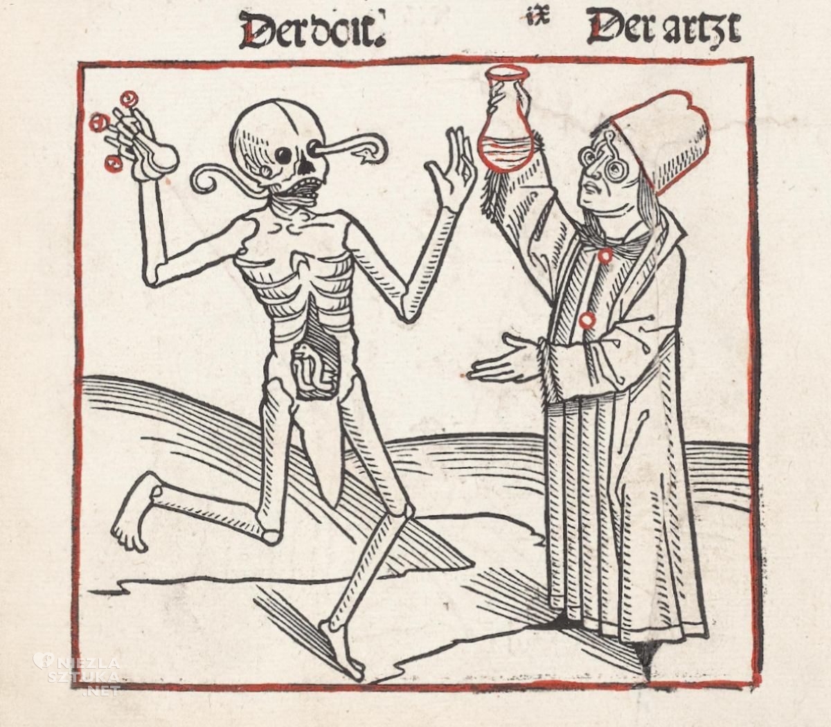 Danse macabre, Taniec śmierci, sztuka religijna, maszynopis, średniowiecze, Niezła Sztuka