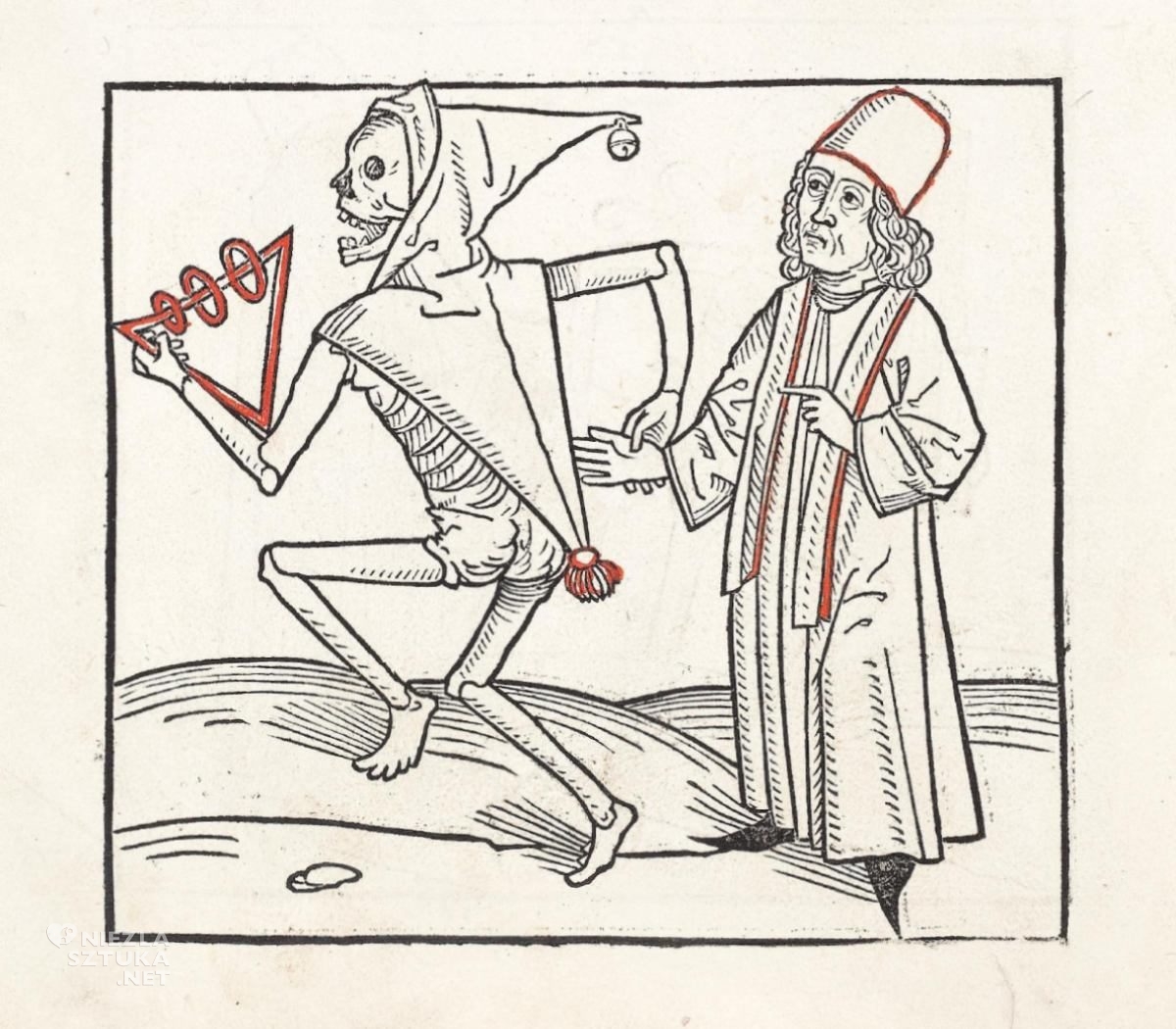 Danse macabre, Taniec śmierci, sztuka religijna, maszynopis, średniowiecze, Niezła Sztuka