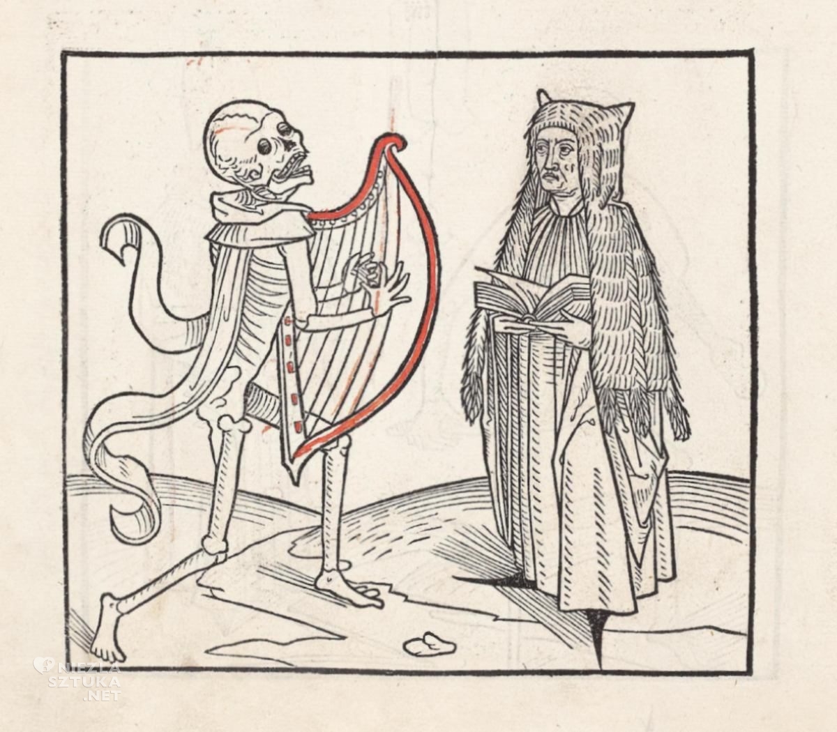 Danse macabre, Taniec śmierci, sztuka religijna, maszynopis, średniowiecze, Niezła Sztuka