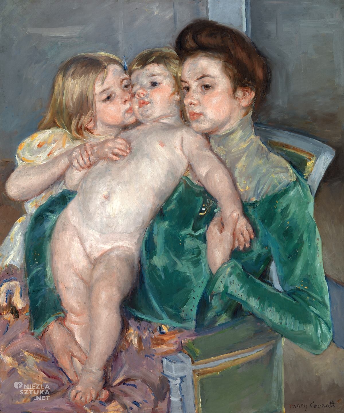 Mary Cassatt, Pieszczota, matka z dziećmi, kobiety w sztuce, sztuka amerykańska, niezła sztuka