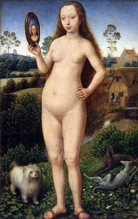 Hans Memling, Alegoria próżności, pies w sztuce, malarstwo, niezła sztuka