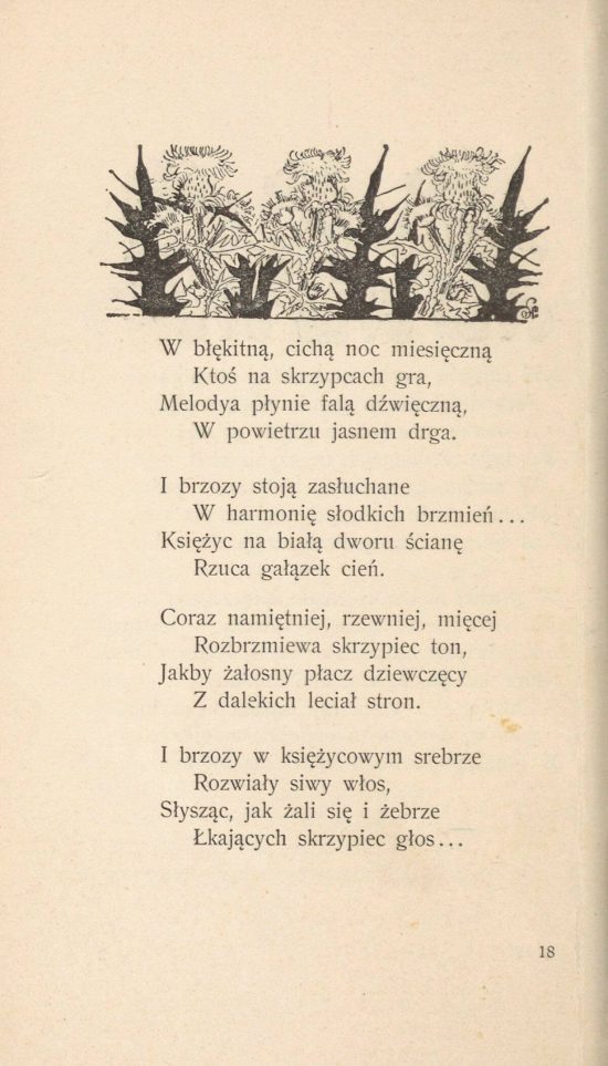 Stanisław Wyspiański, Lucjan Rydel, W noc miesięczną, poezja, poezje, poezye, secesja, ilustracja, młoda polska, Niezła Sztuka