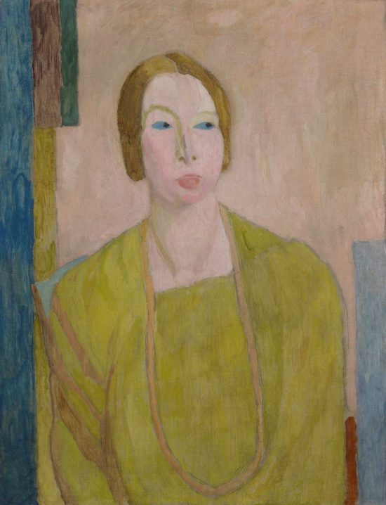 Vanessa Bell, Portret Mary Hutchinson, Bloomsbury Group, kobiety w sztuce, portret kobiety w zielonym ubraniu, sztuka angielska, sztuka brytyjska, niezła sztuka