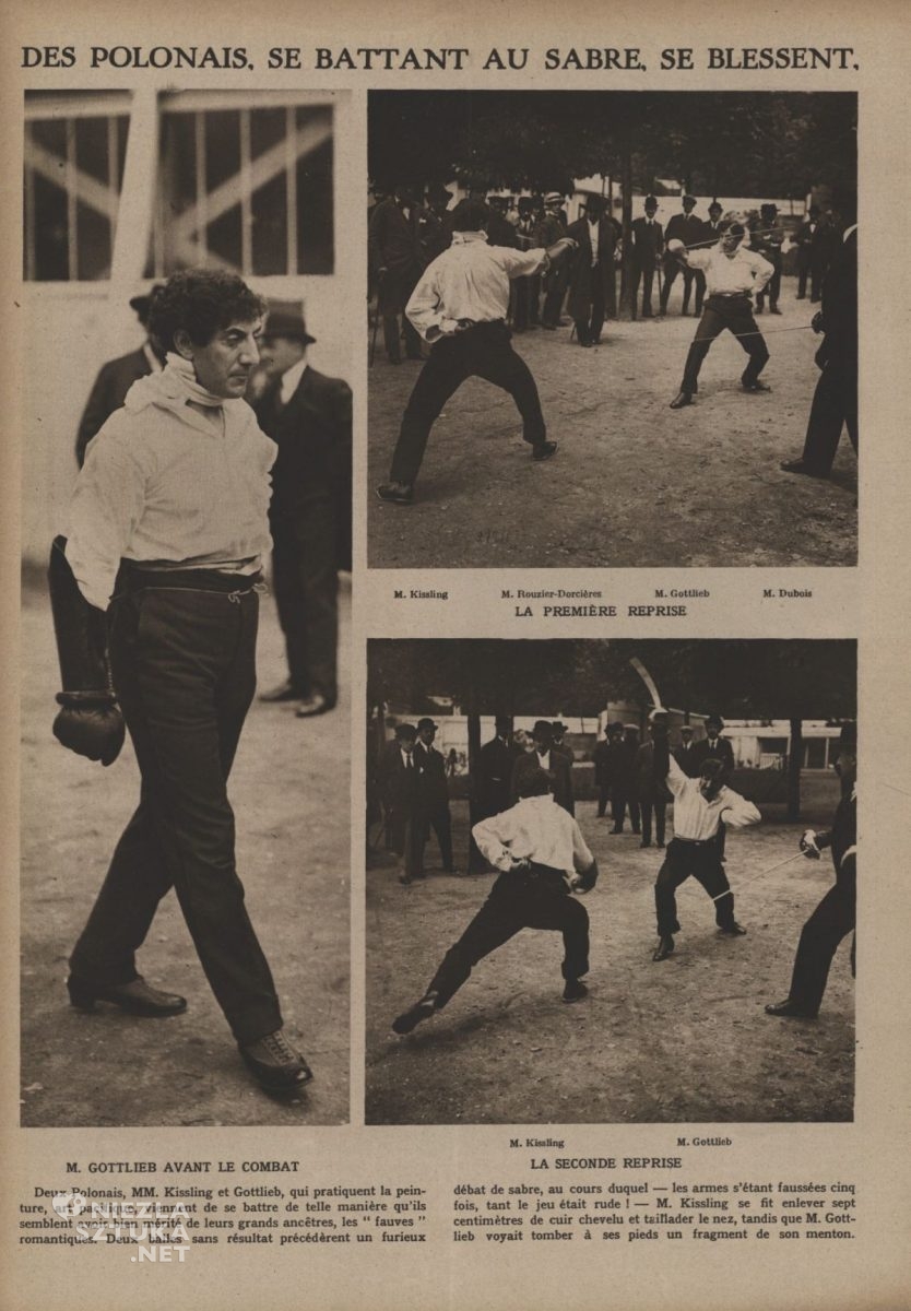 Mojżesz Kisling, Leopold Gottlieb, pojedynek, Le Miroir, zdjęcie, archiwum, doniesienia z pracy, niezła sztuka