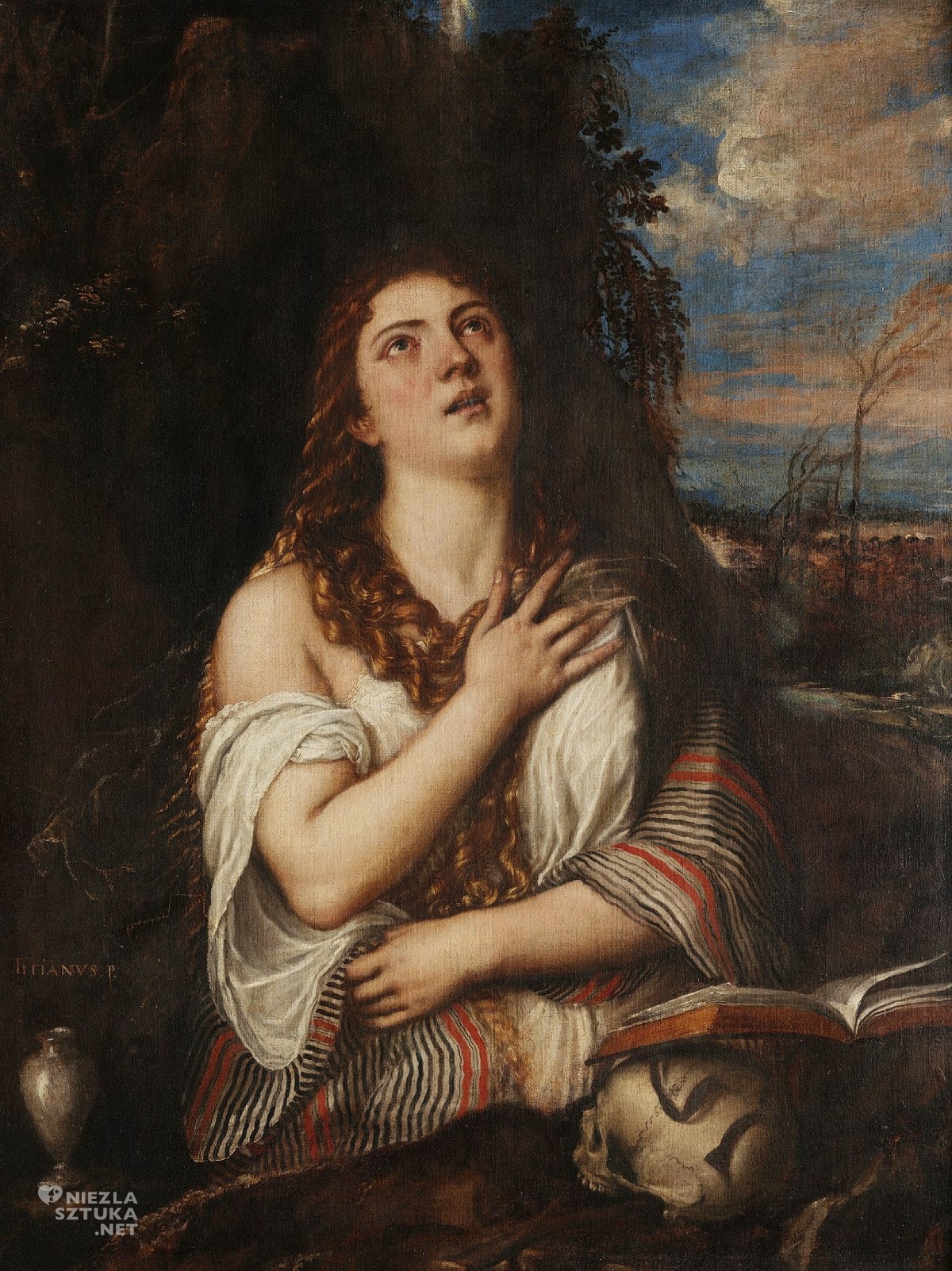 Tycjan, Magdalena pokutująca, motywy religijne, Maria Magdalena, sztuka włoska, niezła sztuka