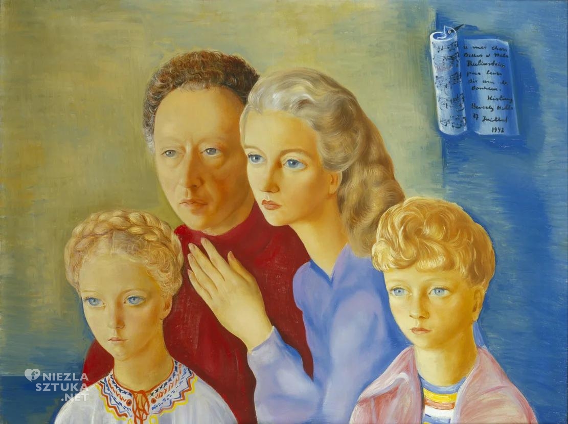 Mojżesz Kisling, Portret Artura Rubinsteina z rodziną, Artur Rubinstein, kubizm, malarstwo polskie, Niezła Sztuka