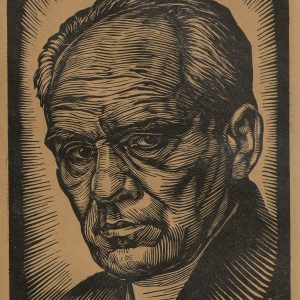 Alfons Karny, Stefan Żeromski, portret, drzeworyt, sztuka polska, niezła sztuka