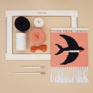 Zestaw do tkania makatek – kilim JASKÓŁKA DIY, Tartaruga, prezentownik, pomysł na prezent, niezła sztuka