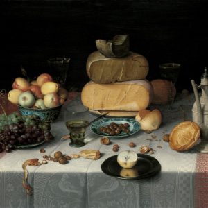 Floris Claesz van Dijck, Martwa natura z serem, malarstwo niderlandzkie, niezła sztuka