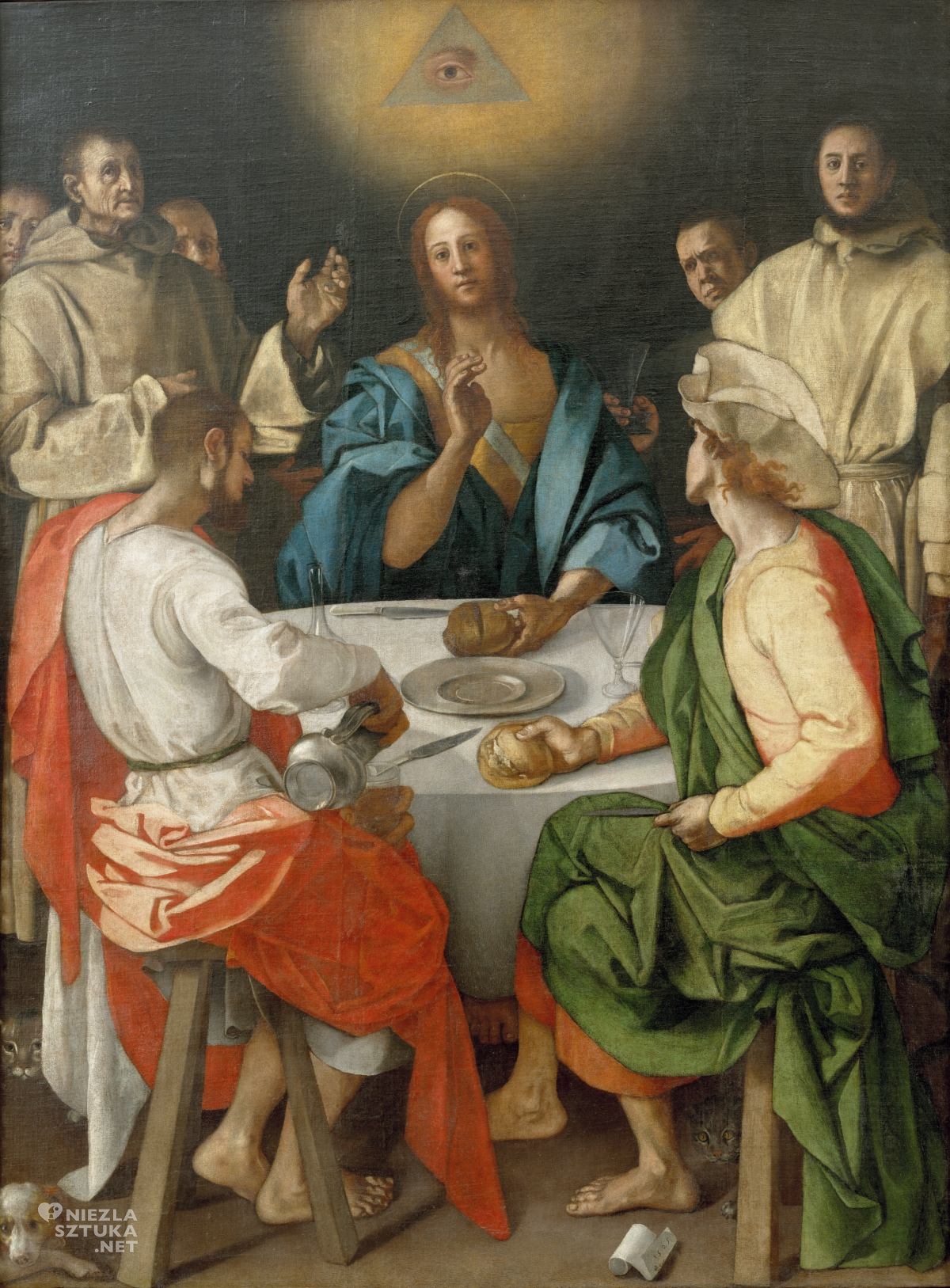 Jacopo Carucci zwany Pontormo, Wieczerza w Emaus, motywy religijne, sztuka włoska, niezła sztuka