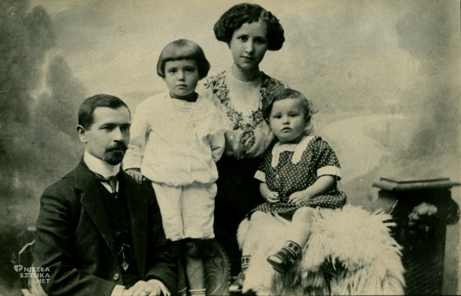 Ferdynand, Tadeusz, Józefa, Zofia Rydetowie, zdjęcie rodzinne Rydet, fotografia, archiwum, niezła sztuka