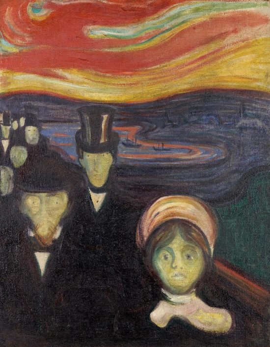 Edvard Munch, Trwoga, ekspresjonizm, sztuka norweska, symbolizm, sztuka nowoczesna, Niezła Sztuka