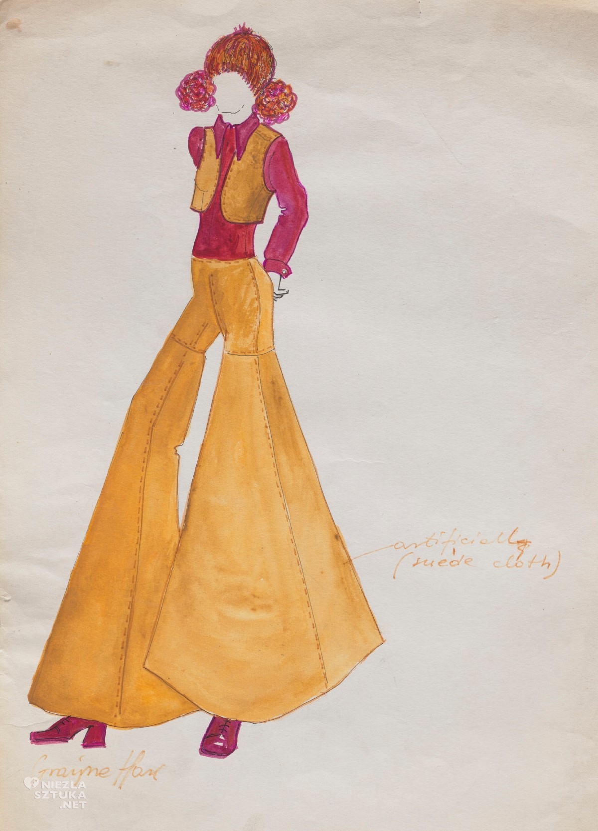 Grażyna Hase, projekt spodni i kamizelki, projektankta, moda, moda polska, Niezła Sztuka