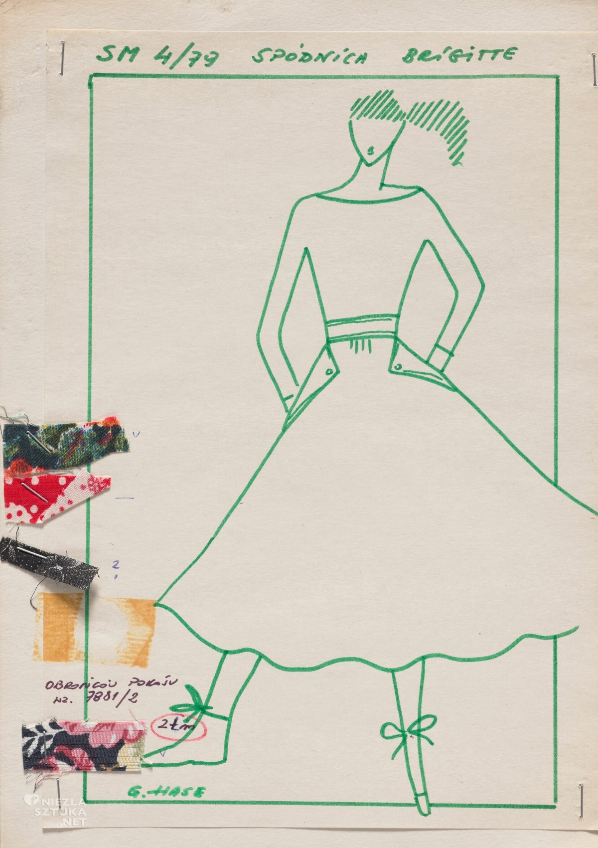 Grażyna Hase, Projekt spódnicy Brigitte, sphw studio mody, projektantka, moda, moda polska, Niezła Sztuka