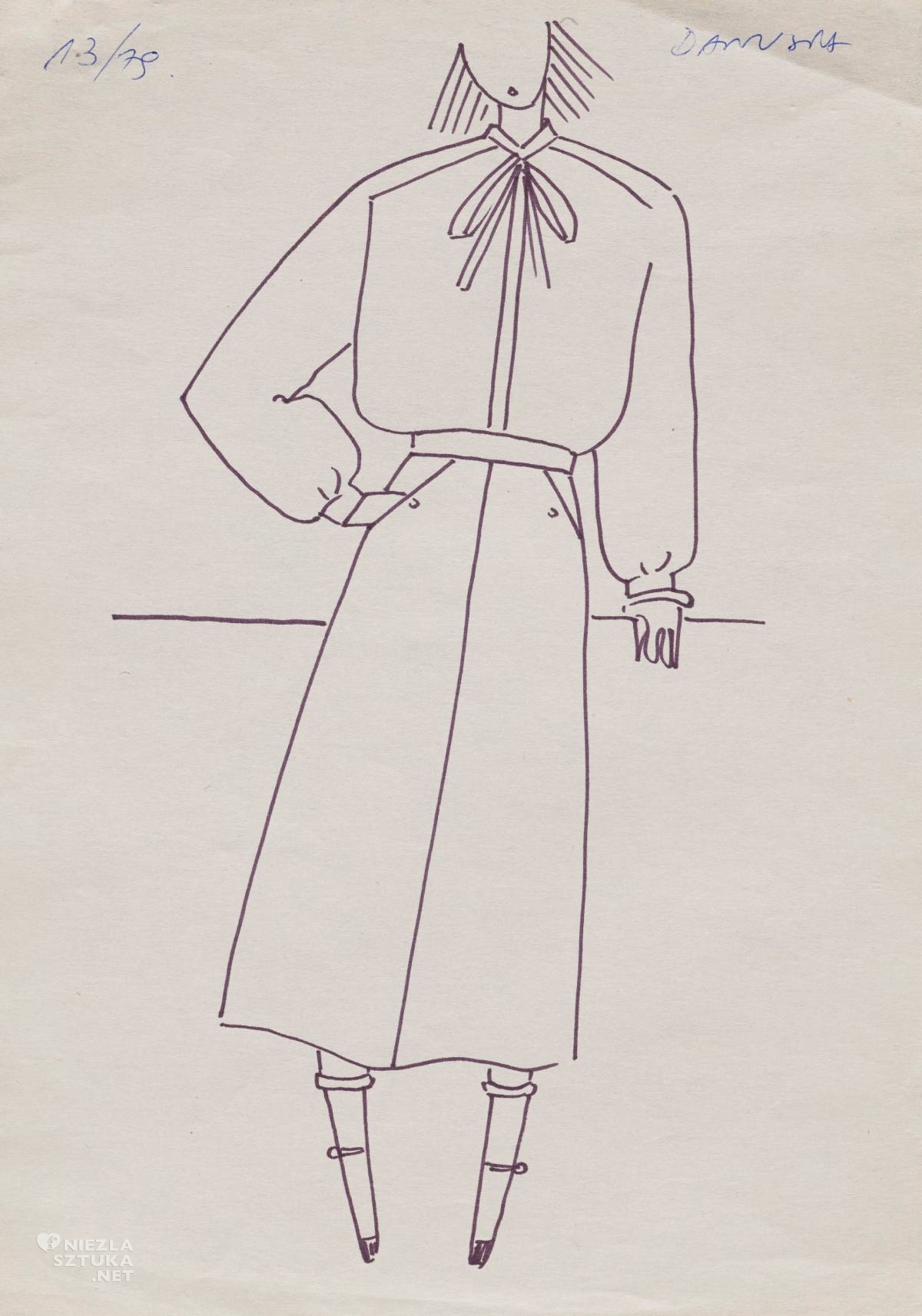 Grażyna Hase, projekt spódnicy i bluzki, moda, moda polska, projektantka, Niezła Sztuka