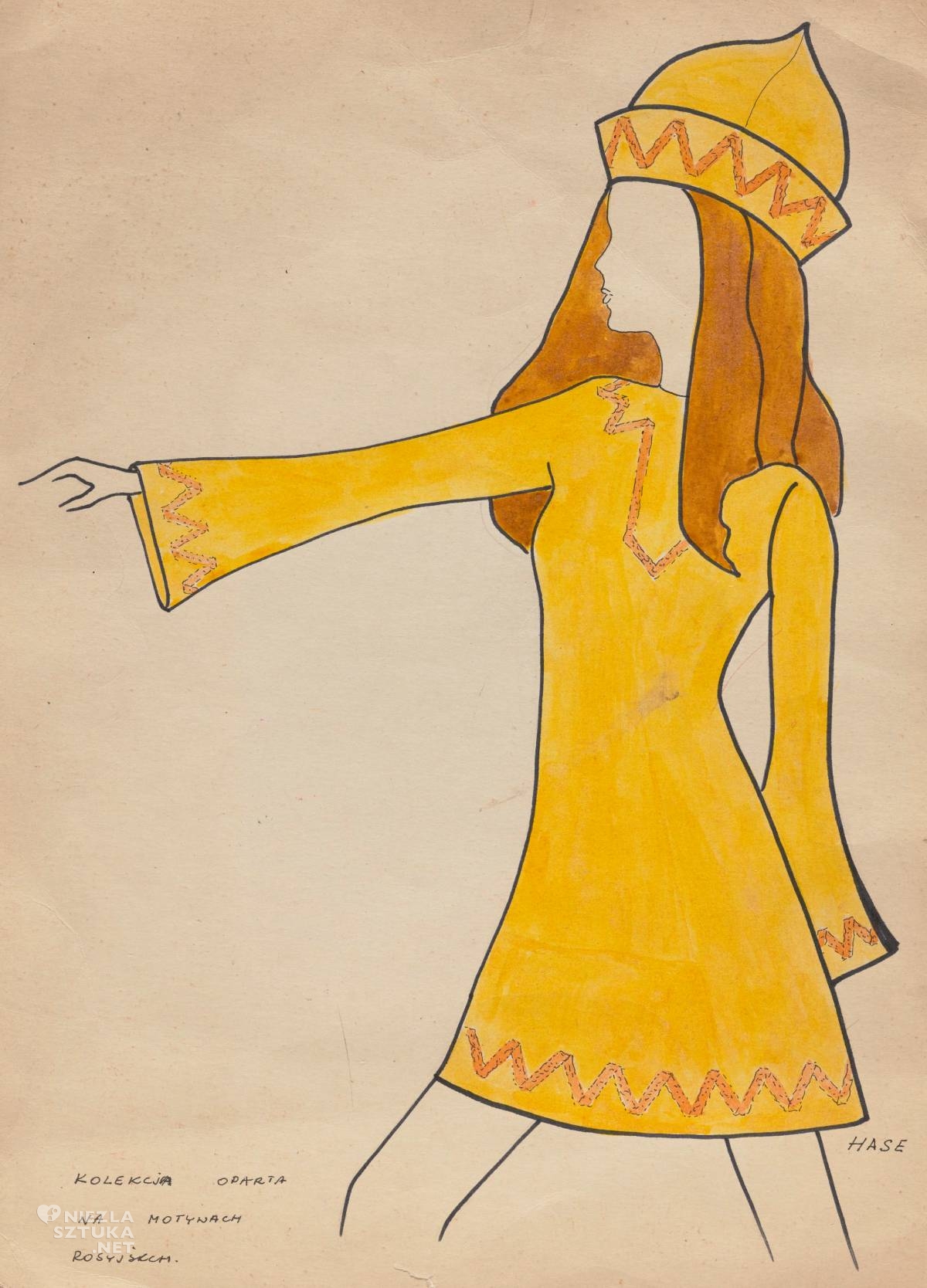 Grażyna Hase, projekt sukni carewna, kozak look, moda, moda polska, Niezła Sztuka